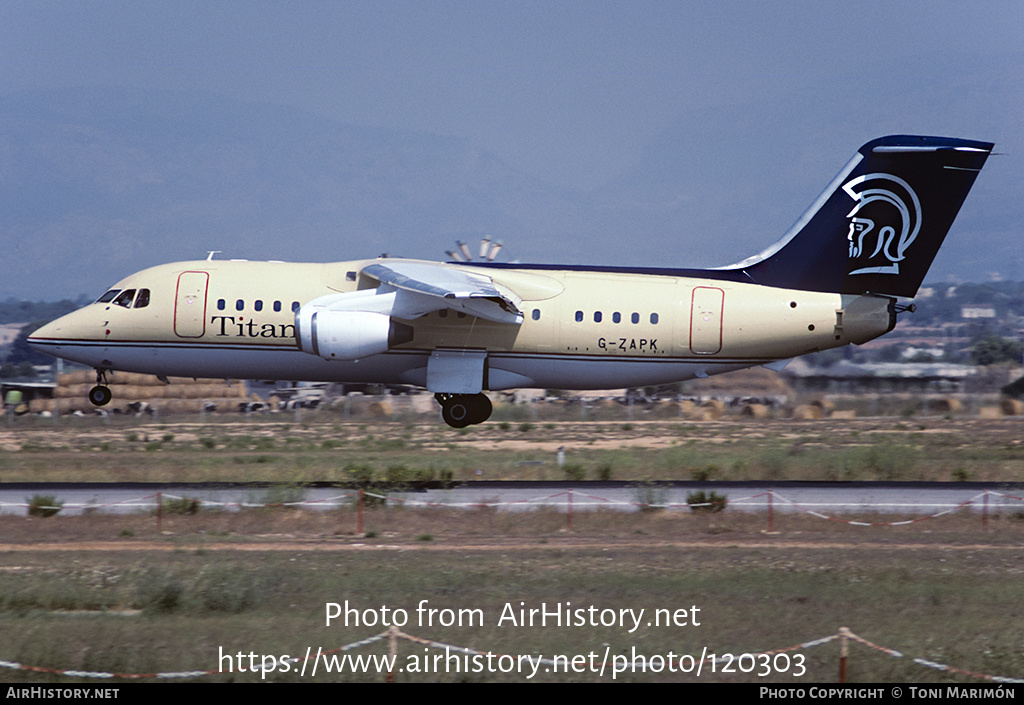 Aircraft Photo of G-ZAPK | British Aerospace BAe-146-200QC | Titan Airways | AirHistory.net #120303