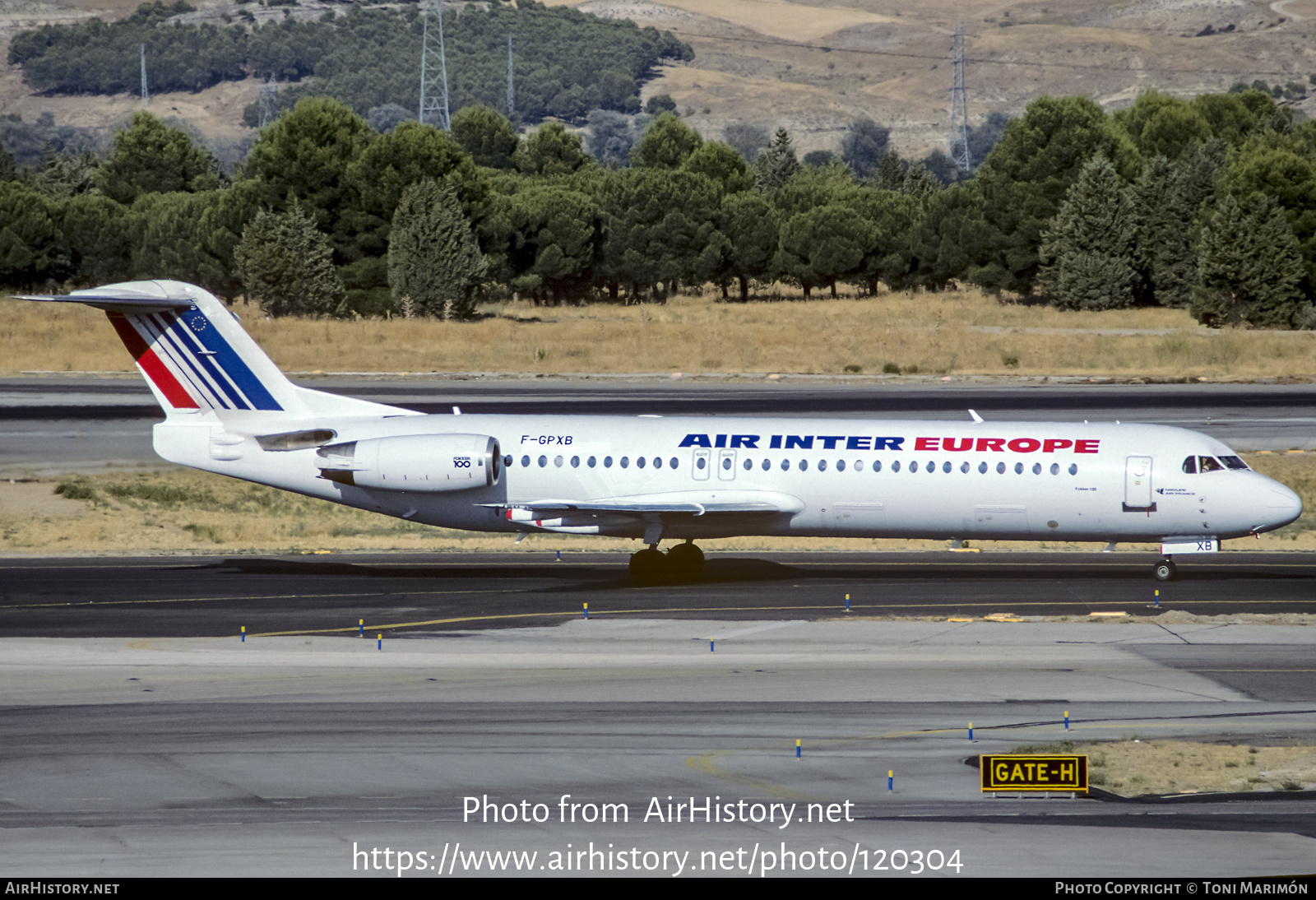 Aircraft Photo of F-GPXB | Fokker 100 (F28-0100) | Air Inter Europe | AirHistory.net #120304