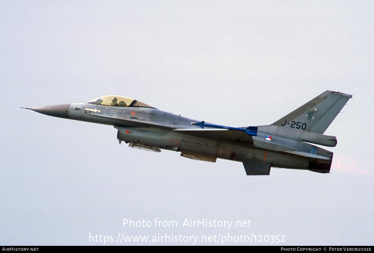 Aircraft Photo of J-250 | General Dynamics F-16A Fighting Falcon | Netherlands - Air Force | AirHistory.net #120352