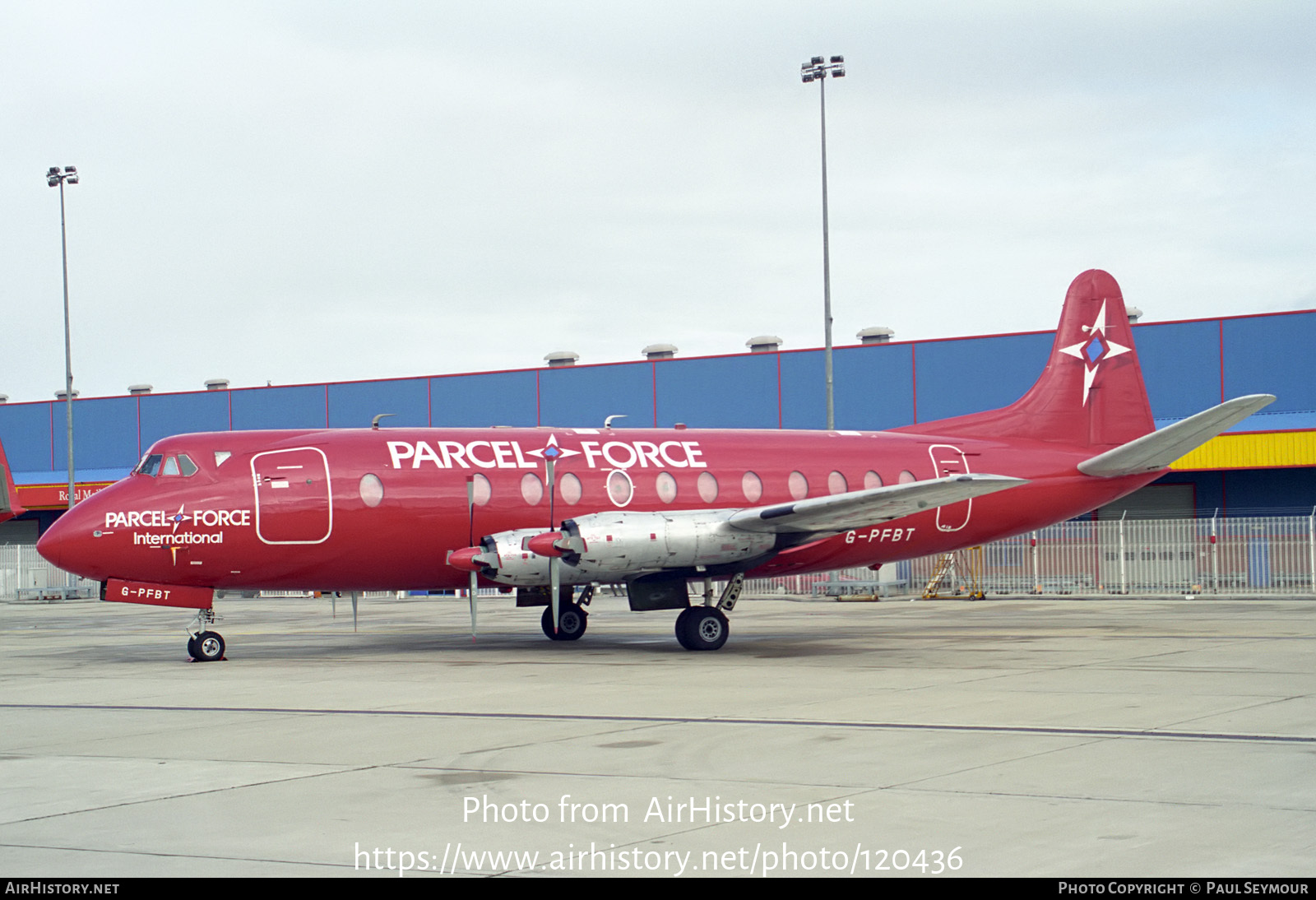 Aircraft Photo of G-PFBT | Vickers 806 Viscount | Parcelforce | AirHistory.net #120436