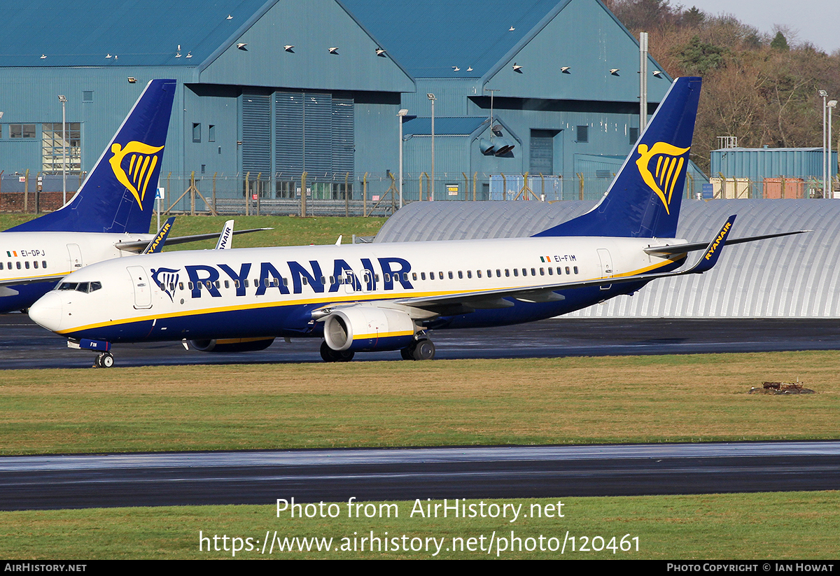 Aircraft Photo of EI-FIM | Boeing 737-8AS | Ryanair | AirHistory.net #120461