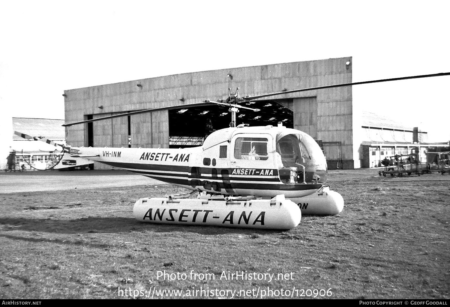 Aircraft Photo of VH-INM | Bell 47J-2 Ranger | Ansett - ANA | AirHistory.net #120906