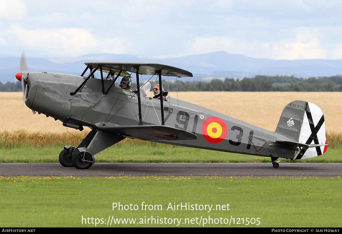 Aircraft Photo of G-CGTX / E3B-599 | CASA 1-131E Series 2000 Jungmann | Spain - Air Force | AirHistory.net #121505