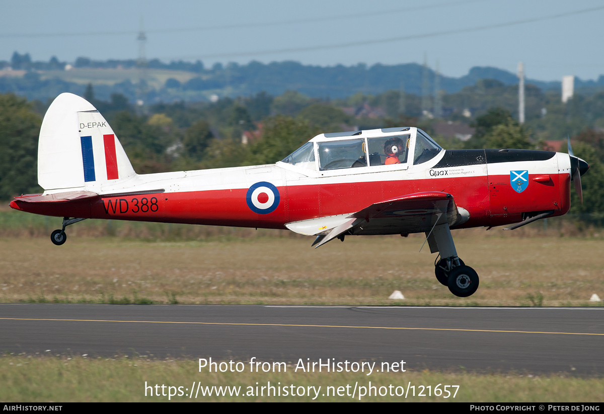 Aircraft Photo of D-EPAK / WD388 | De Havilland DHC-1 Chipmunk Mk22 | Quax | UK - Air Force | AirHistory.net #121657