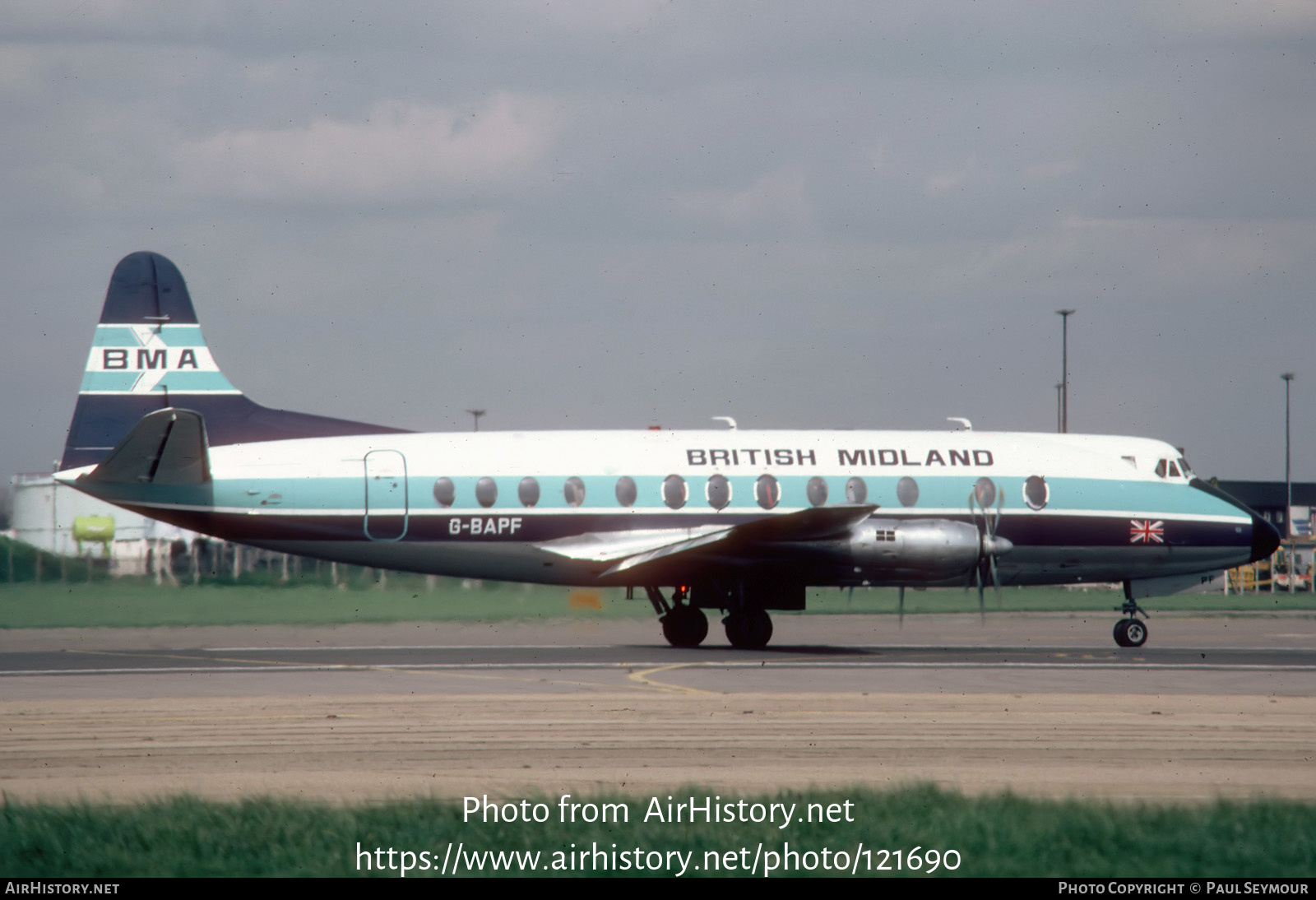 Aircraft Photo of G-BAPF | Vickers 814 Viscount | British Midland Airways - BMA | AirHistory.net #121690