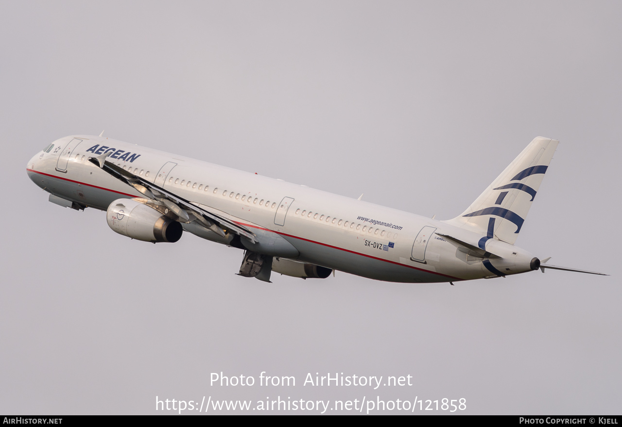 Aircraft Photo of SX-DVZ | Airbus A321-231 | Aegean Airlines | AirHistory.net #121858