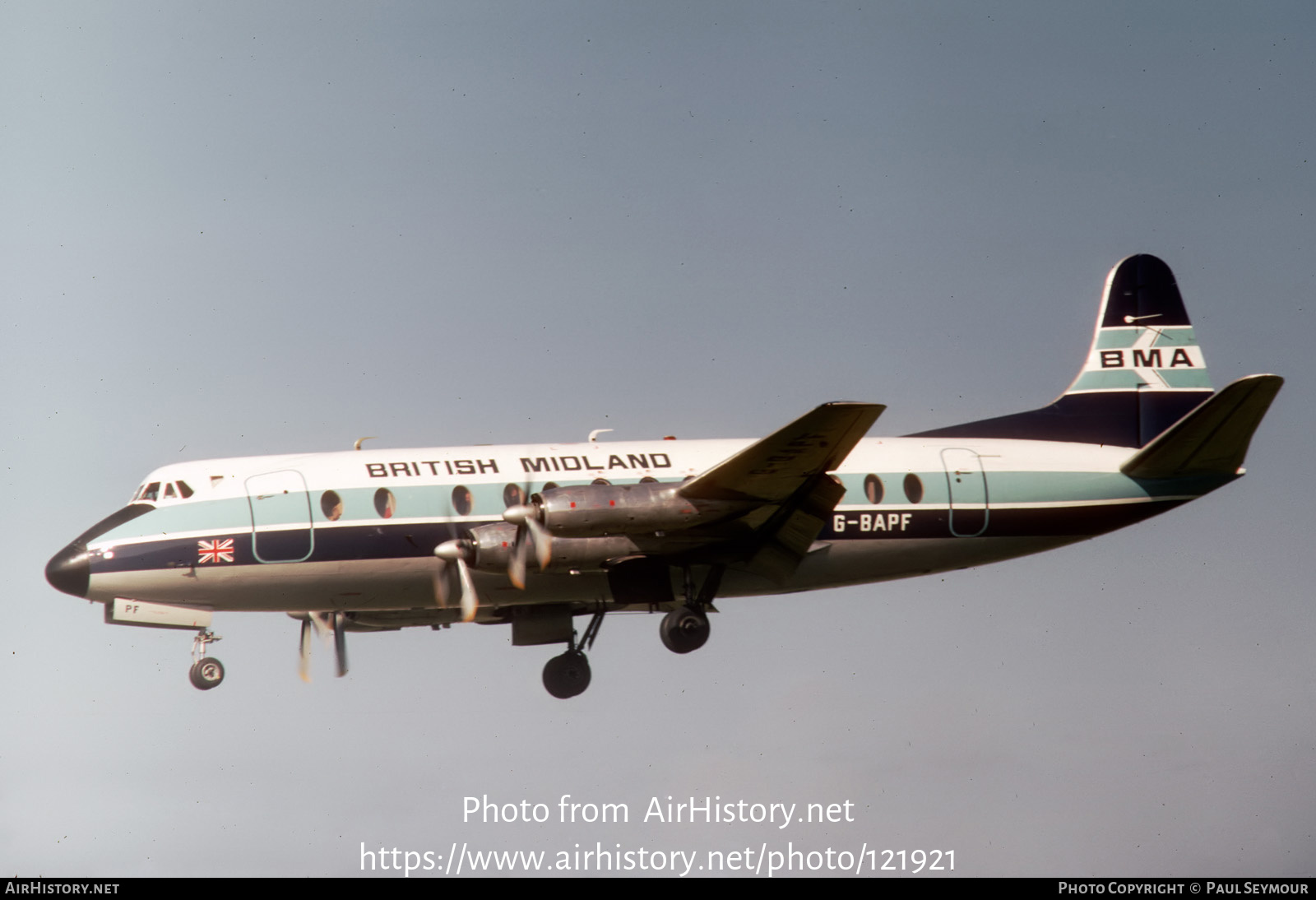 Aircraft Photo of G-BAPF | Vickers 814 Viscount | British Midland Airways - BMA | AirHistory.net #121921