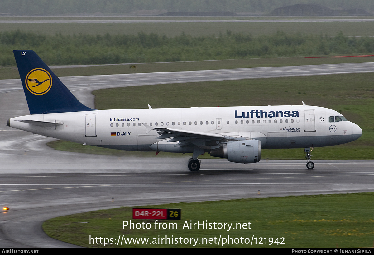 Aircraft Photo of D-AILY | Airbus A319-114 | Lufthansa | AirHistory.net #121942