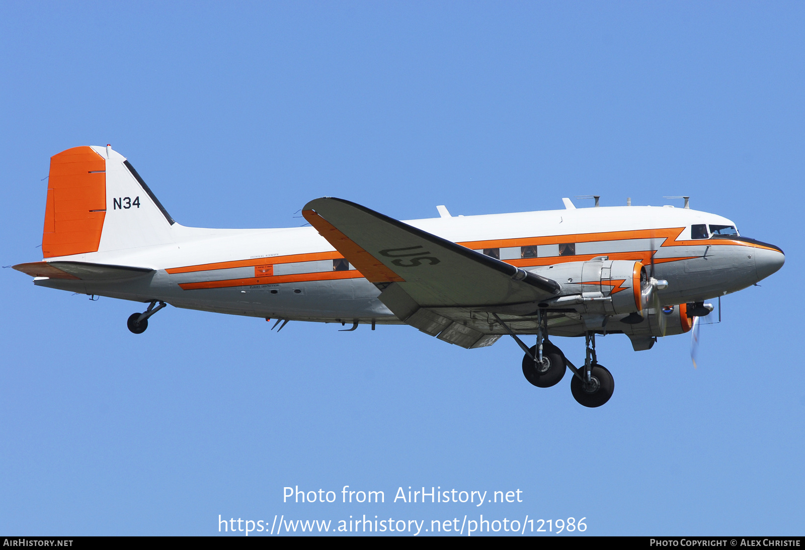 Aircraft Photo of N34 | Douglas TC-47K Skytrain | FAA - Federal Aviation Administration | AirHistory.net #121986