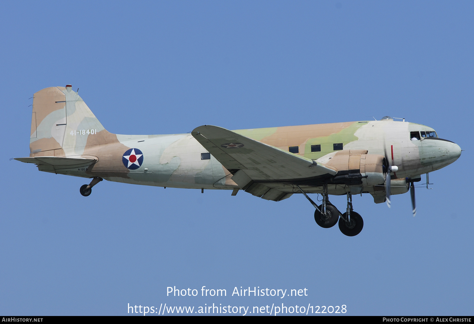 Aircraft Photo of N150D / 41-18401 | Douglas C-47 Skytrain | USA - Air Force | AirHistory.net #122028