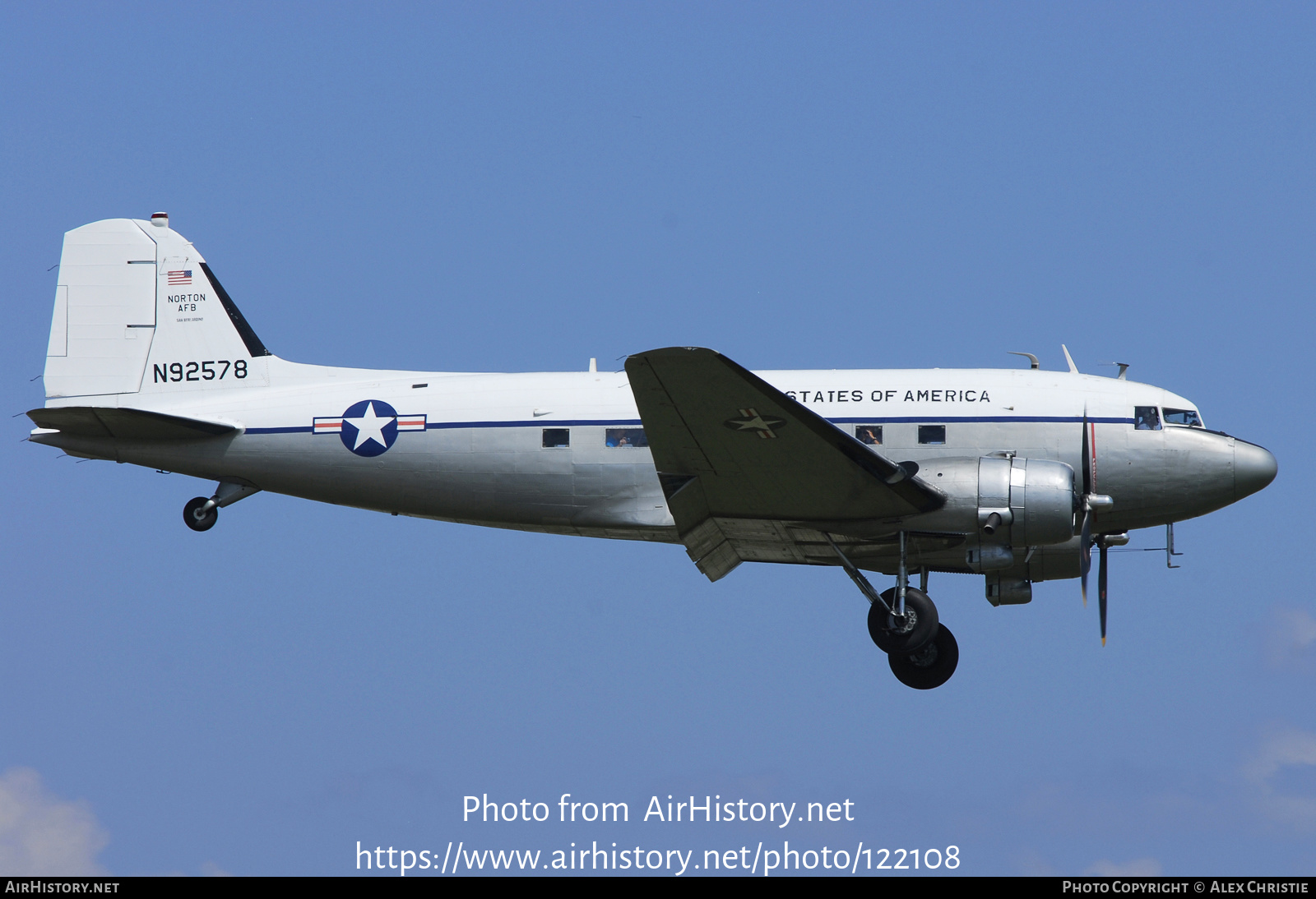 Aircraft Photo of N92578 | Douglas DC-3(C) | USA - Air Force | AirHistory.net #122108