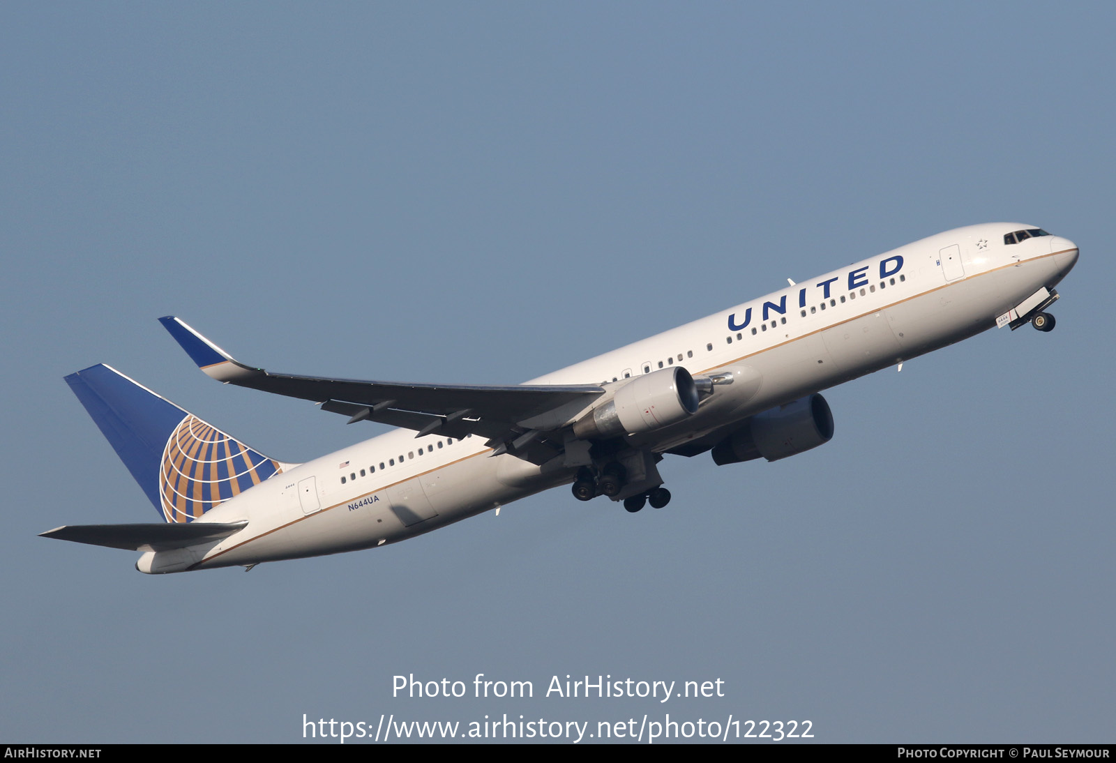 Aircraft Photo of N644UA | Boeing 767-322/ER | United Airlines | AirHistory.net #122322