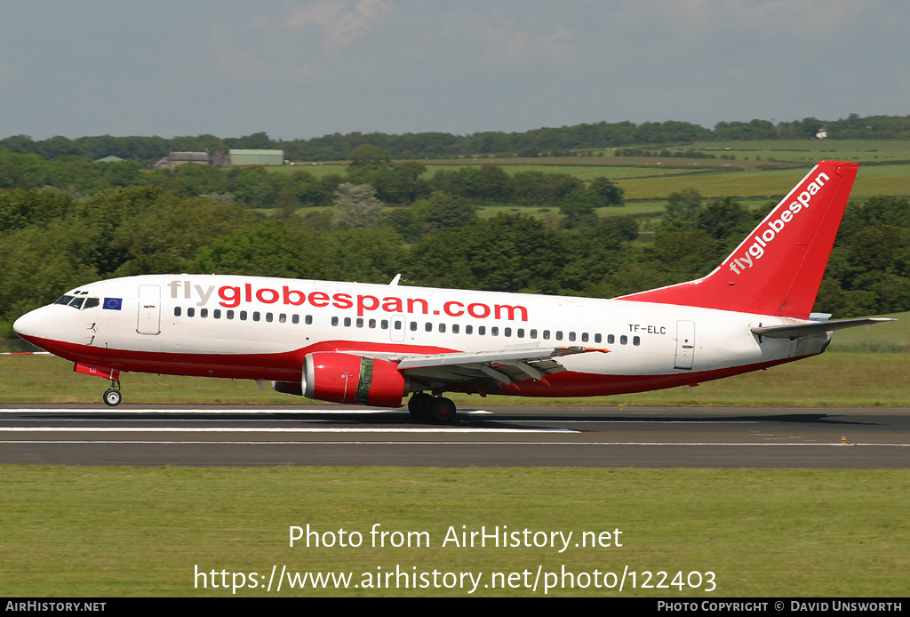 Aircraft Photo of TF-ELC | Boeing 737-3M8 | Flyglobespan | AirHistory.net #122403