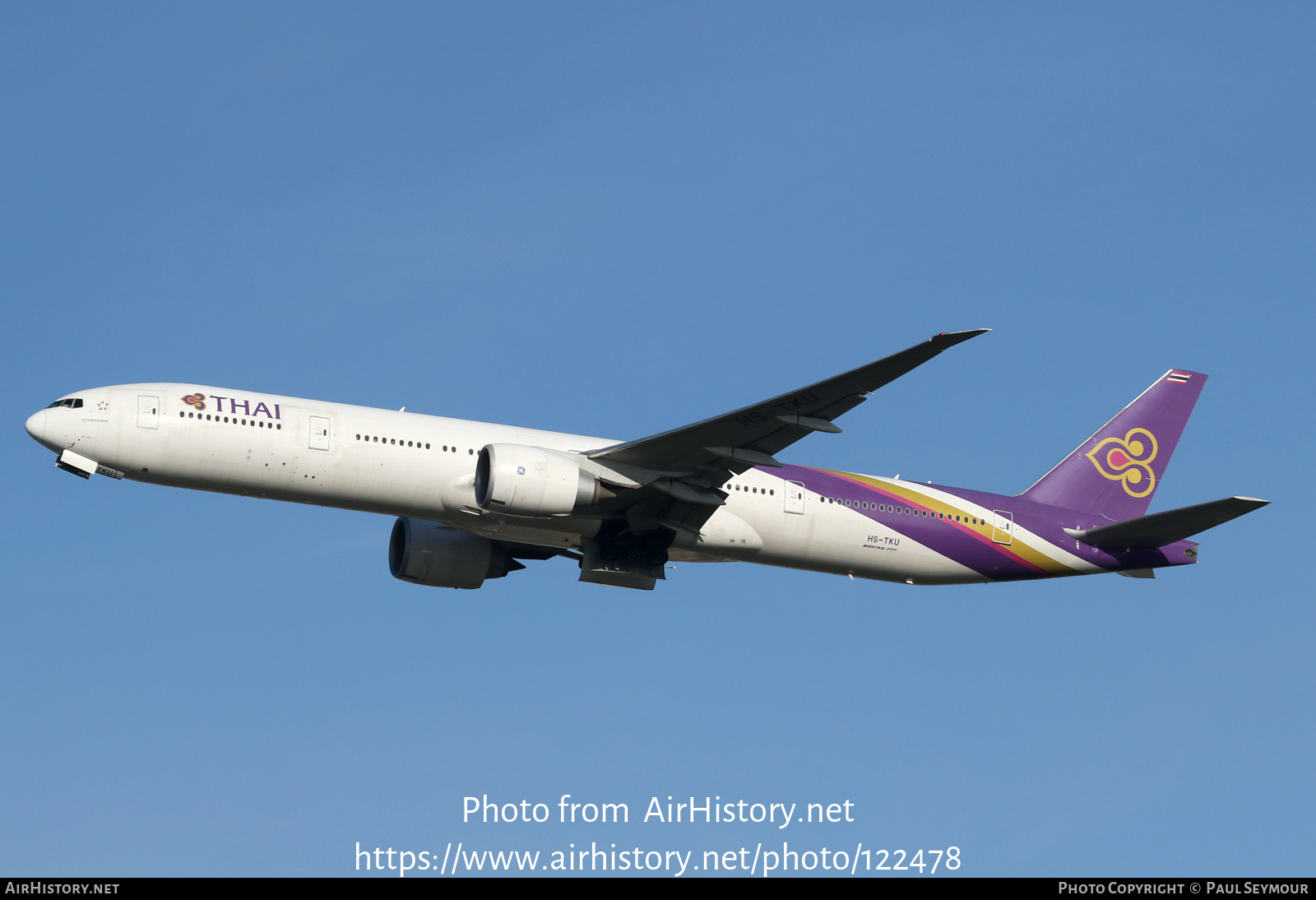 Aircraft Photo of HS-TKU | Boeing 777-3D7/ER | Thai Airways International | AirHistory.net #122478