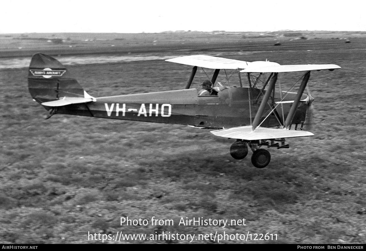 Aircraft Photo of VH-AHO | De Havilland D.H. 82A Tiger Moth | Robby's Aircraft | AirHistory.net #122611