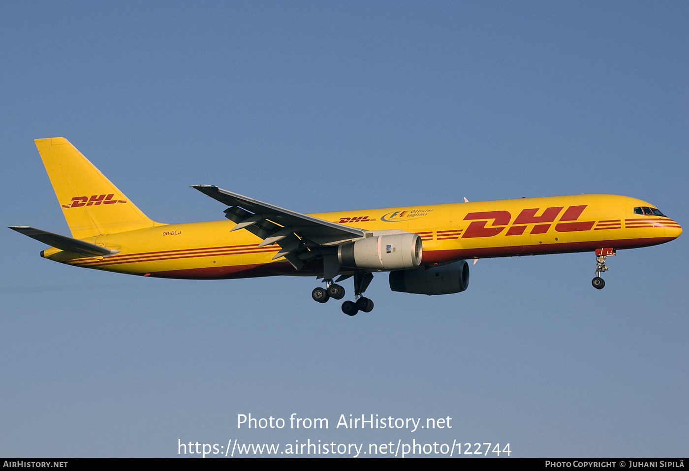 Aircraft Photo of OO-DLJ | Boeing 757-23APF | DHL International | AirHistory.net #122744