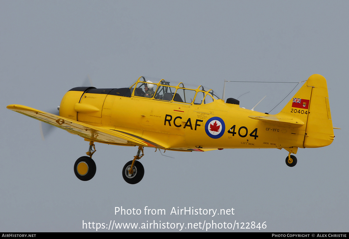 Aircraft Photo of CF-VFG / 20404 | North American T-6J Harvard Mk IV | Canada - Air Force | AirHistory.net #122846