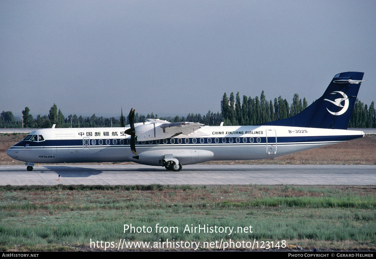 Aircraft Photo of B-3025 | ATR ATR-72-500 (ATR-72-212A) | China Xinjiang Airlines | AirHistory.net #123148