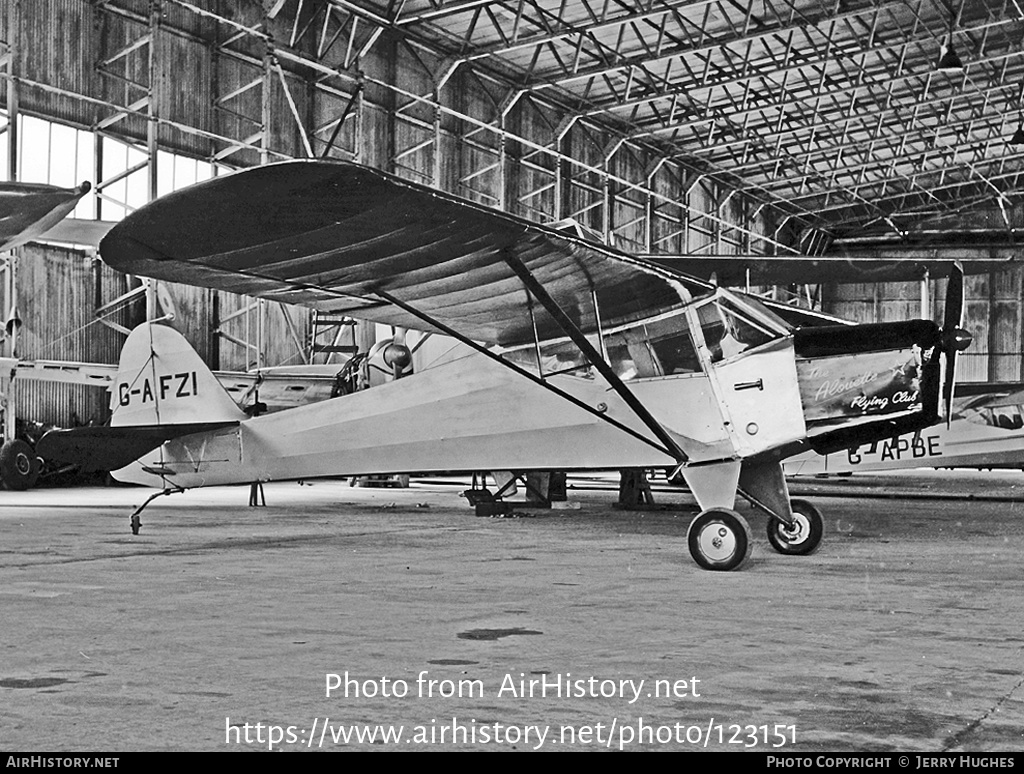 Aircraft Photo of G-AFZI | Taylorcraft Plus D | The Alouette Flying Club | AirHistory.net #123151