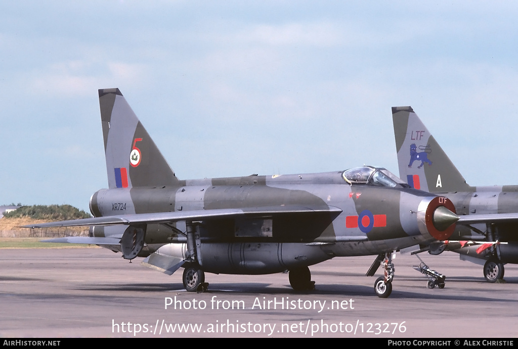 Aircraft Photo of XR724 | English Electric Lightning F6 | UK - Air Force | AirHistory.net #123276