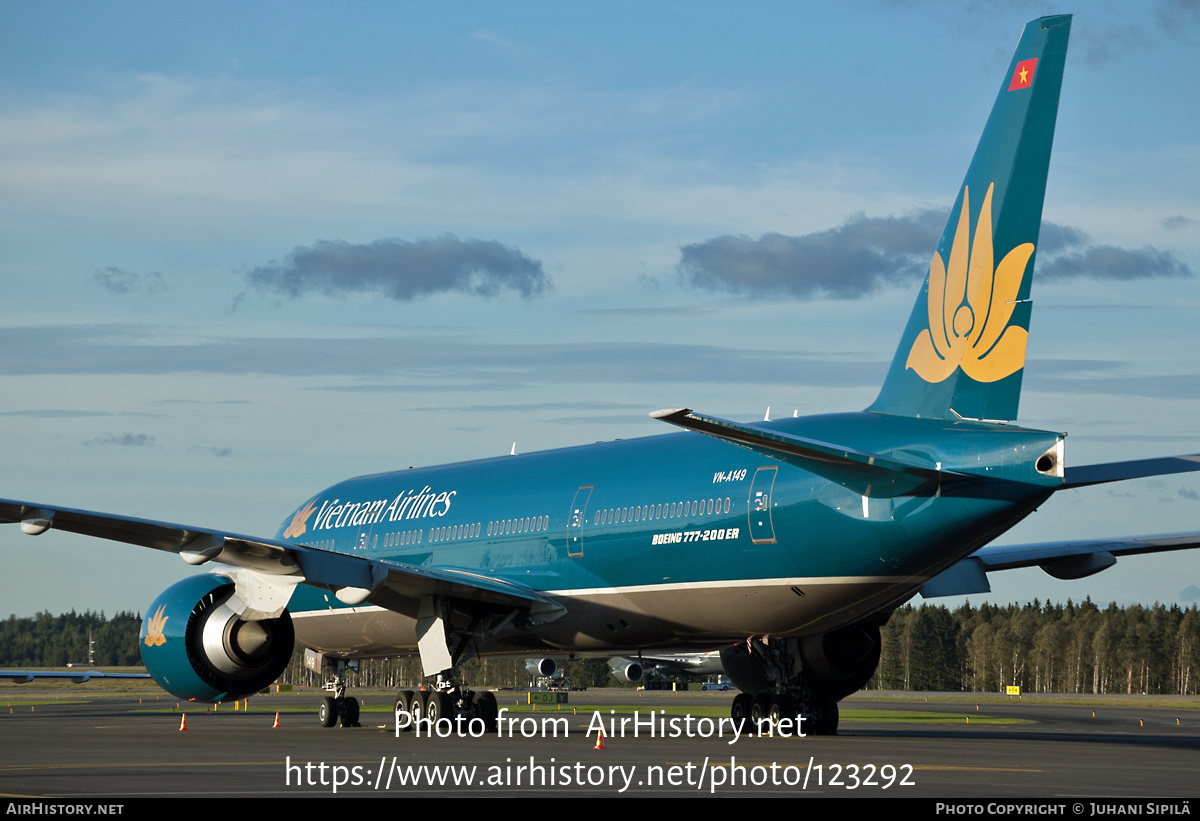 Aircraft Photo of VN-A149 | Boeing 777-2Q8/ER | Vietnam Airlines | AirHistory.net #123292