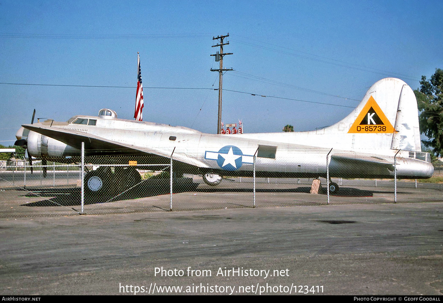 Aircraft Photo of 44-85738 / 0-85738 | Boeing DB-17G Flying Fortress | USA - Air Force | AirHistory.net #123411