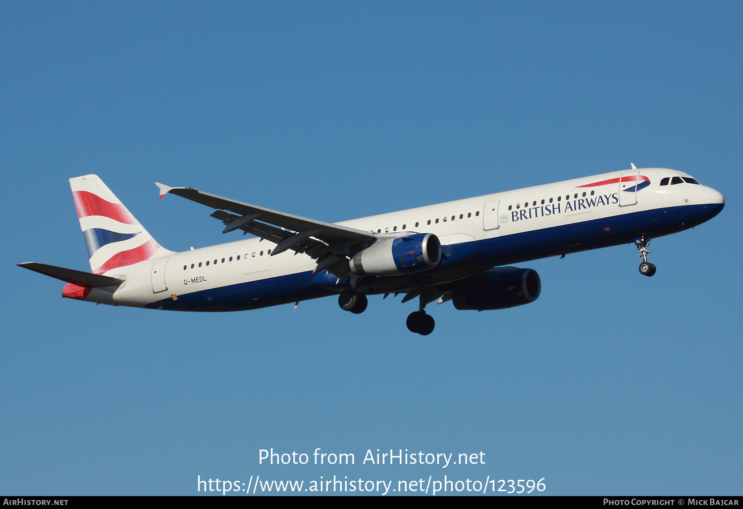 Aircraft Photo of G-MEDL | Airbus A321-231 | British Airways | AirHistory.net #123596