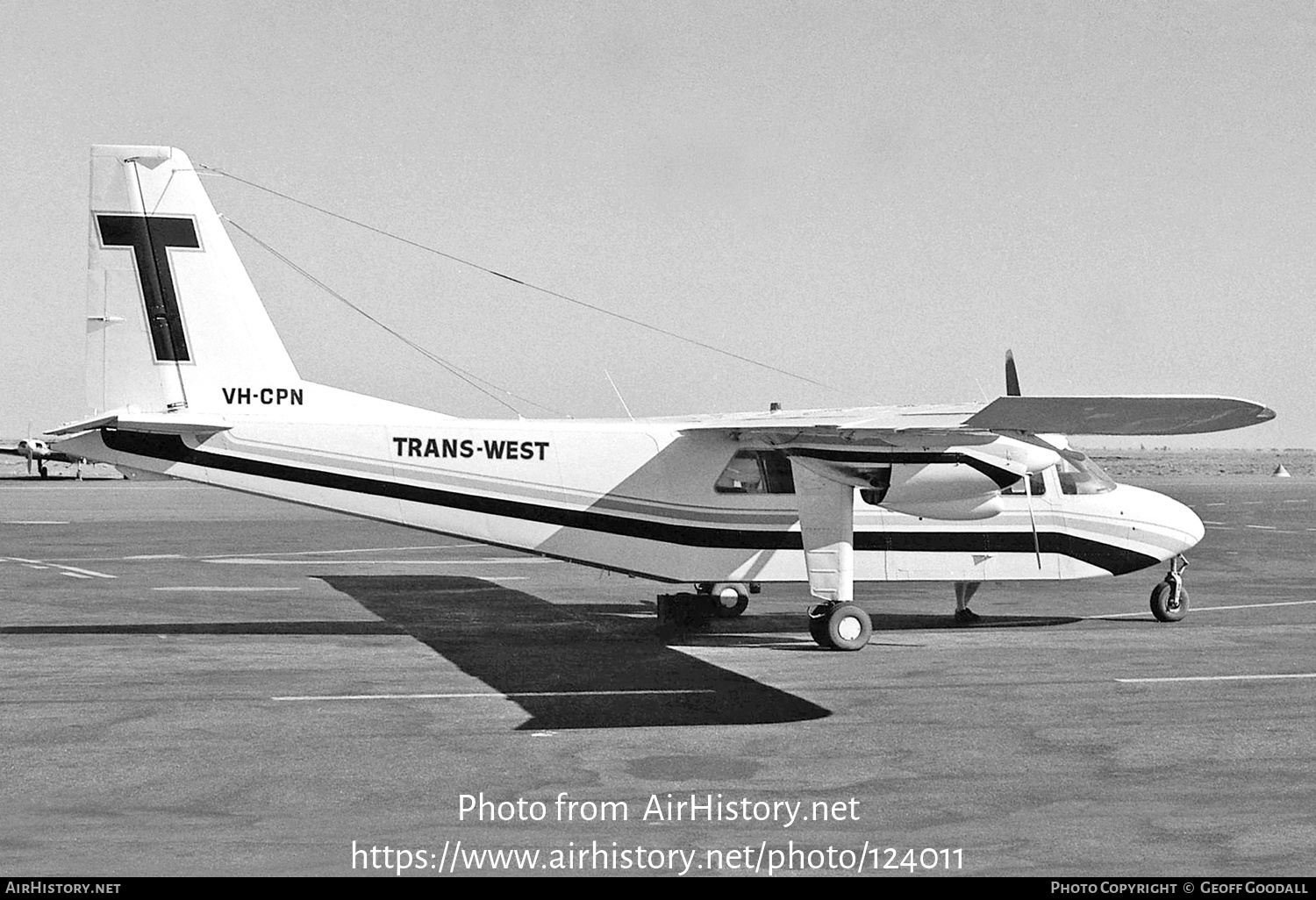 Aircraft Photo of VH-CPN | Britten-Norman BN-2A-6 Islander | Trans West Airlines | AirHistory.net #124011