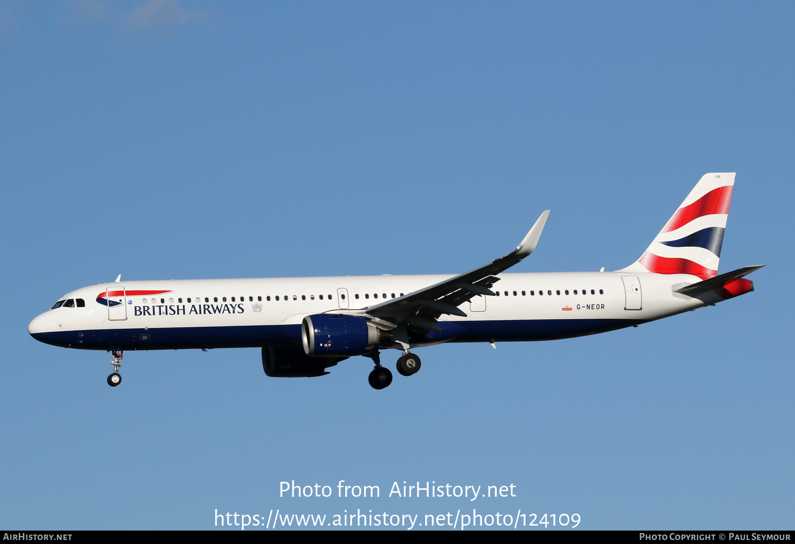 Aircraft Photo of G-NEOR | Airbus A321-251NX | British Airways | AirHistory.net #124109