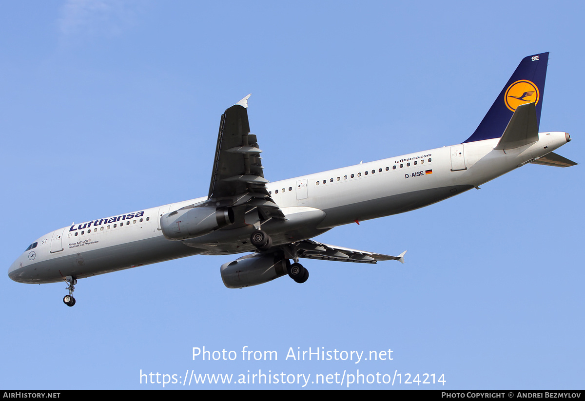 Aircraft Photo of D-AISE | Airbus A321-231 | Lufthansa | AirHistory.net #124214