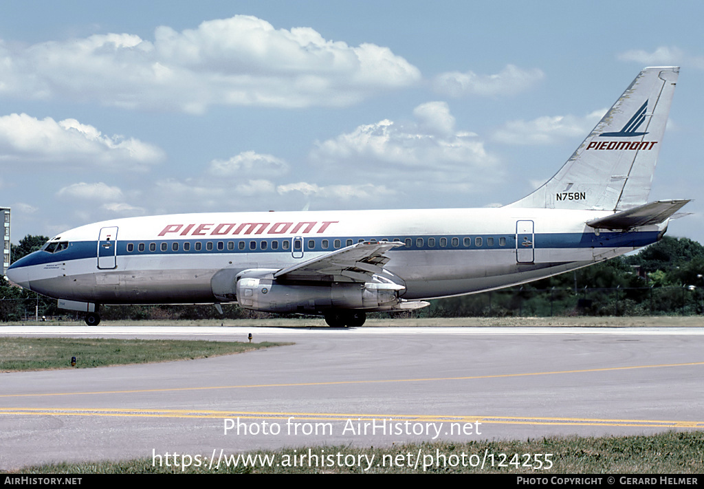 Aircraft Photo of N758N | Boeing 737-247 | Piedmont Airlines | AirHistory.net #124255