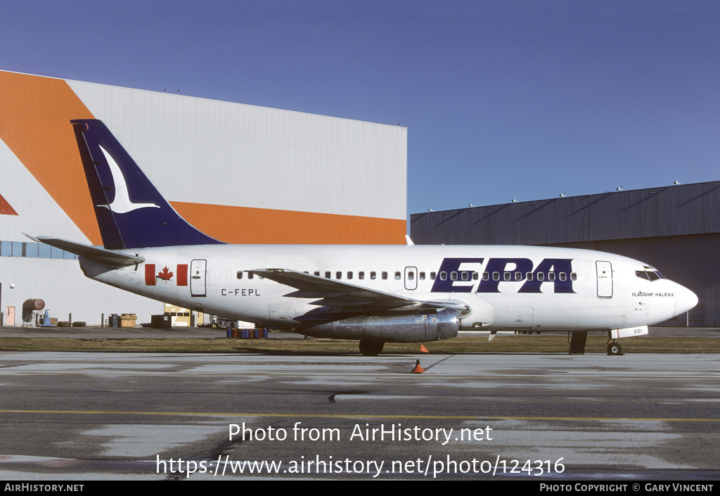 Aircraft Photo of C-FEPL | Boeing 737-2E1/Adv | Eastern Provincial Airways - EPA | AirHistory.net #124316