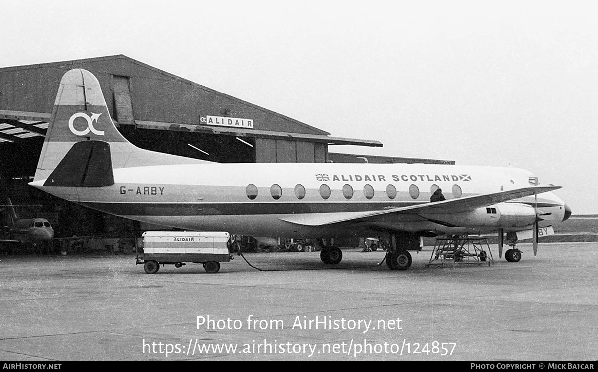 Aircraft Photo of G-ARBY | Vickers 708 Viscount | Alidair Scotland | AirHistory.net #124857