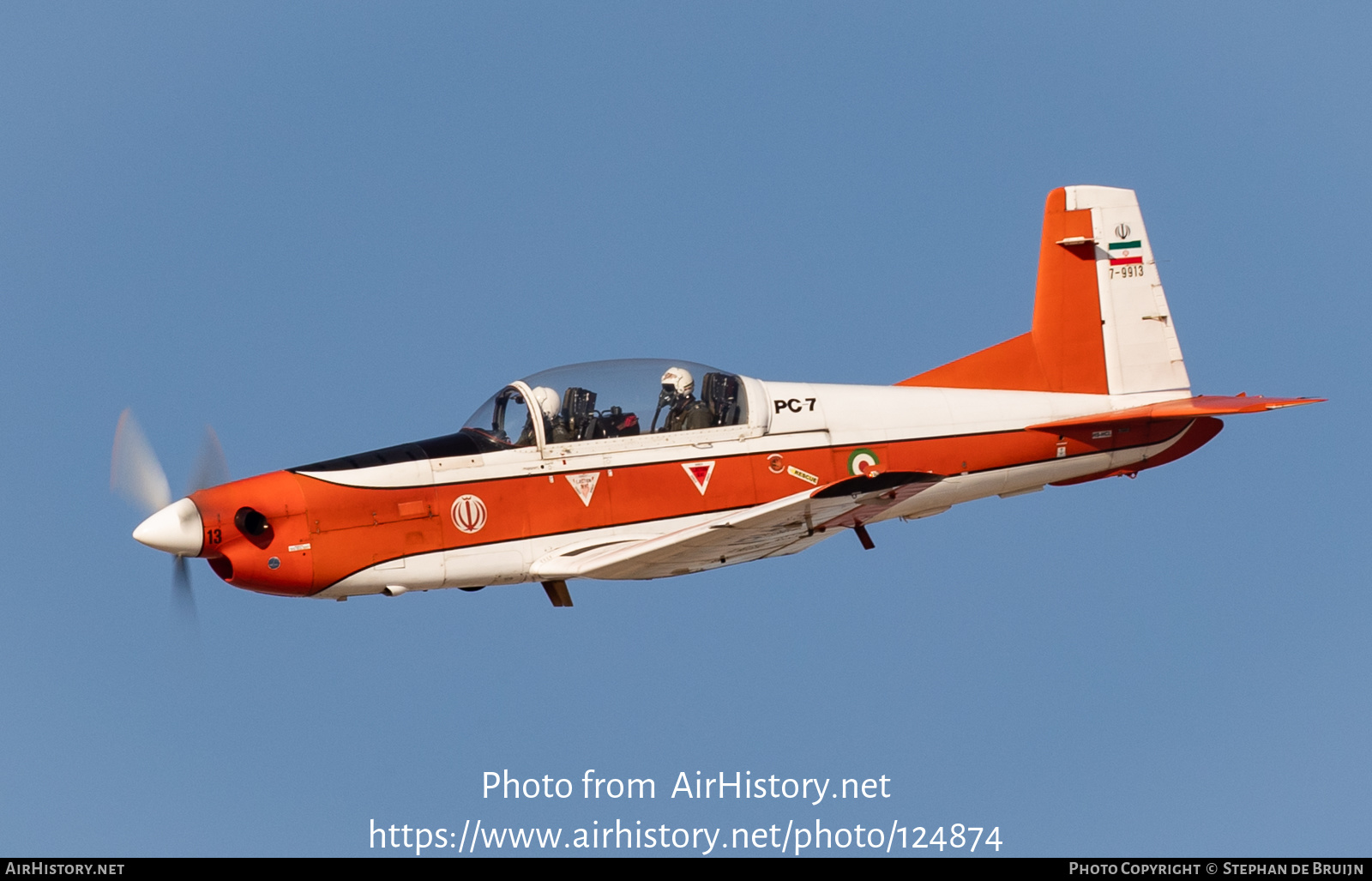 Aircraft Photo of 7-9913 | Pilatus PC-7 | Iran - Air Force | AirHistory.net #124874