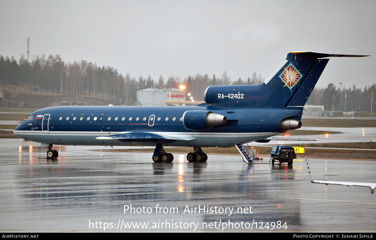 Aircraft Photo of RA-42402 | Yakovlev Yak-42D | Yak Service | AirHistory.net #124984