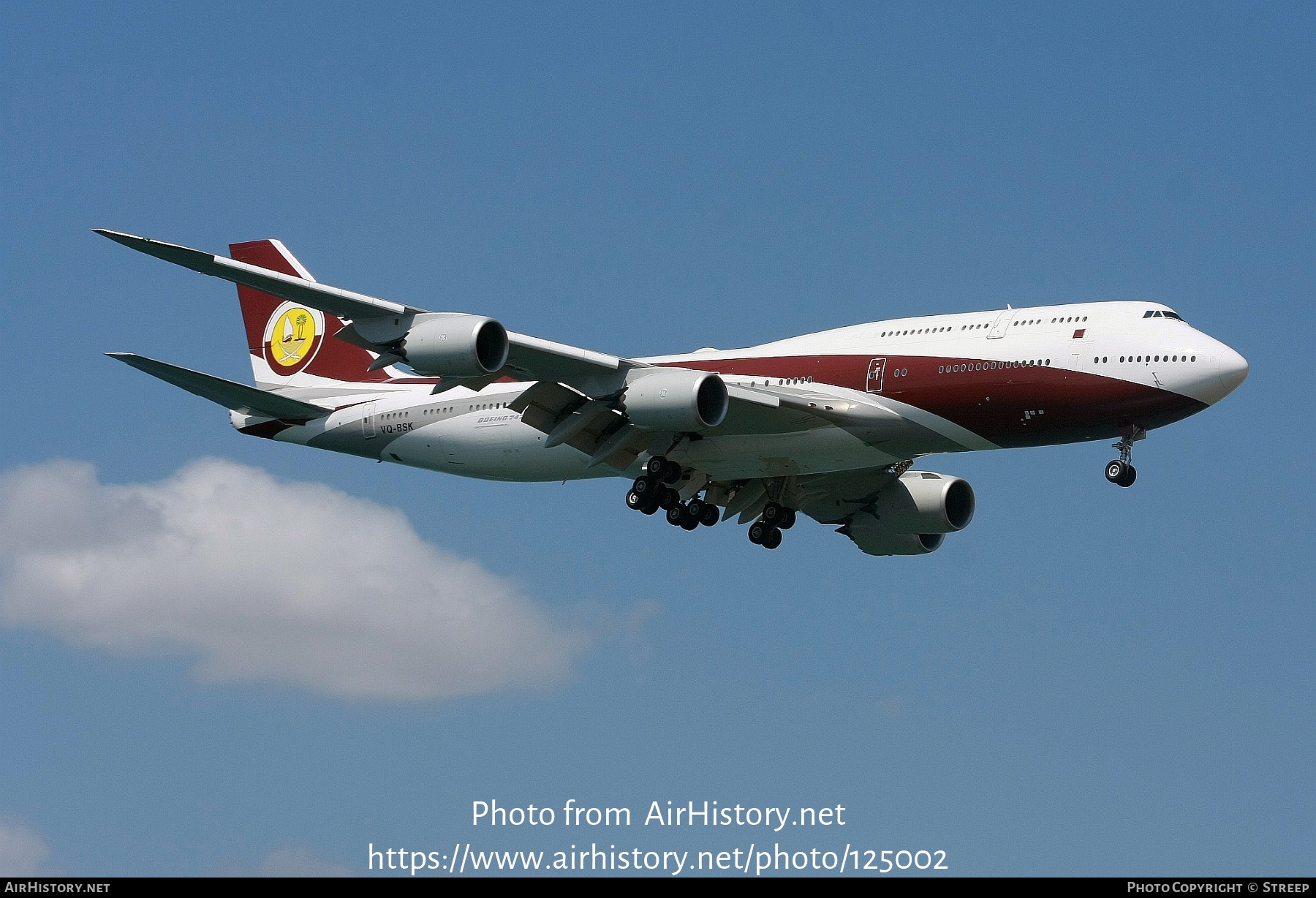 Aircraft Photo of VQ-BSK | Boeing 747-8ZV BBJ | AirHistory.net #125002