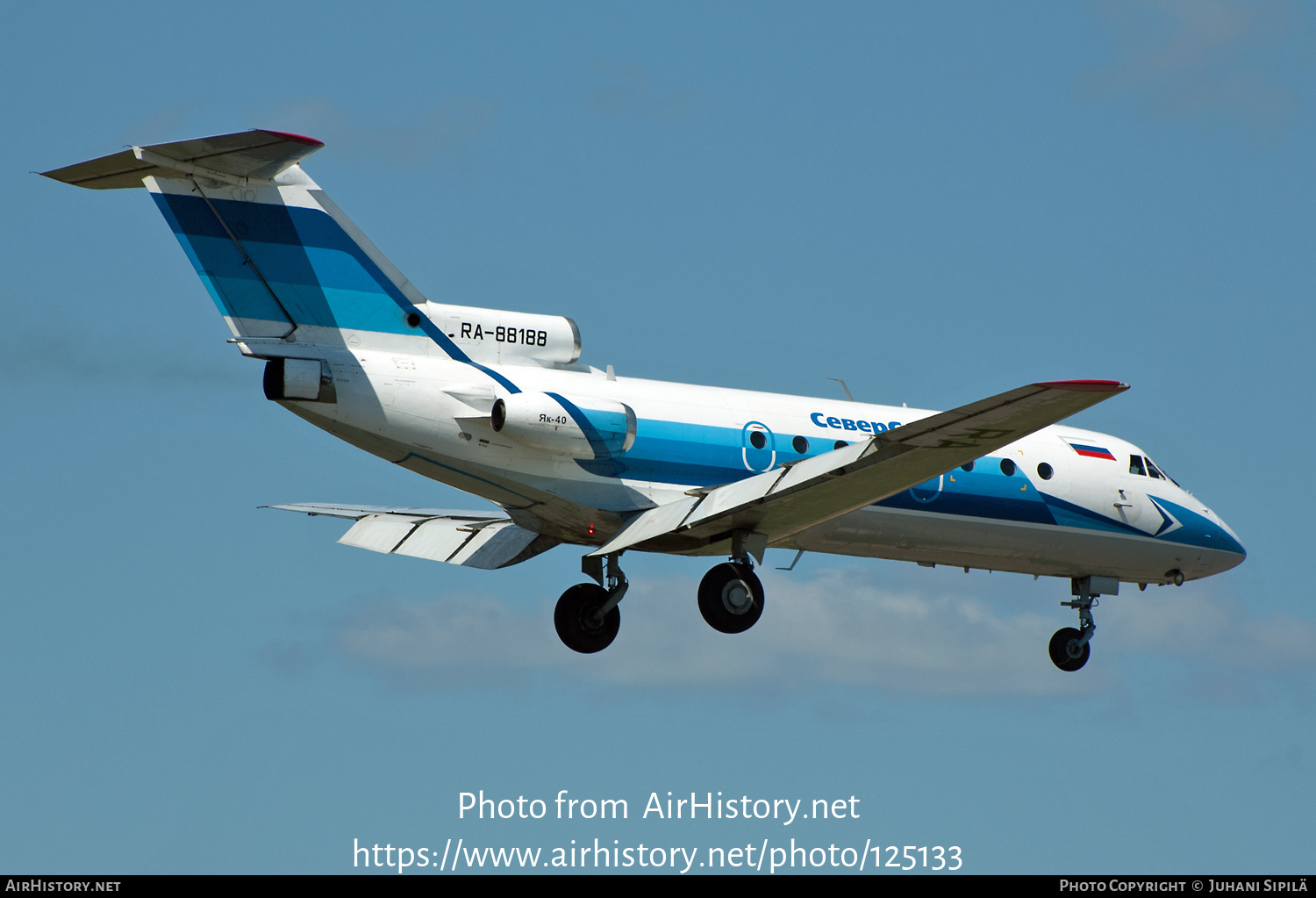 Aircraft Photo of RA-88188 | Yakovlev Yak-40 | Severstal Avia | AirHistory.net #125133