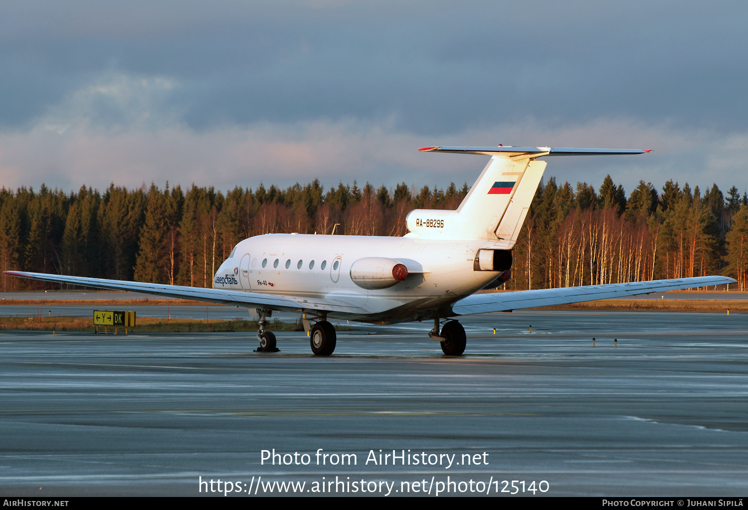 Aircraft Photo of RA-88296 | Yakovlev Yak-40 | Severstal Avia | AirHistory.net #125140