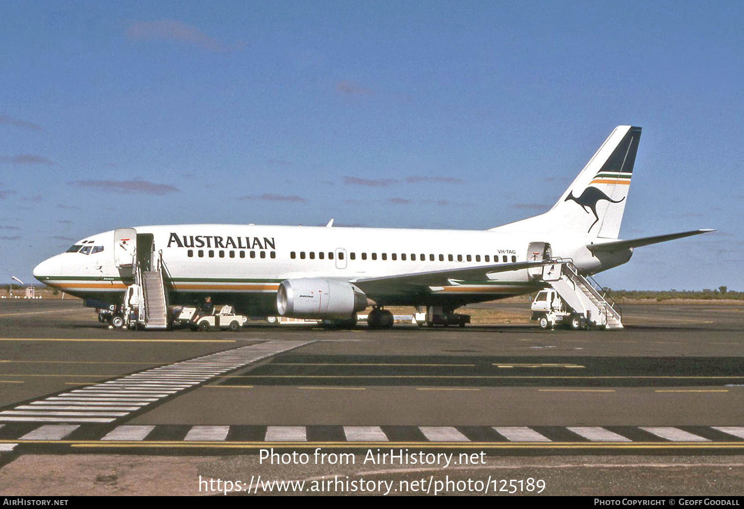 Aircraft Photo of VH-TAG | Boeing 737-376 | Australian Airlines | AirHistory.net #125189