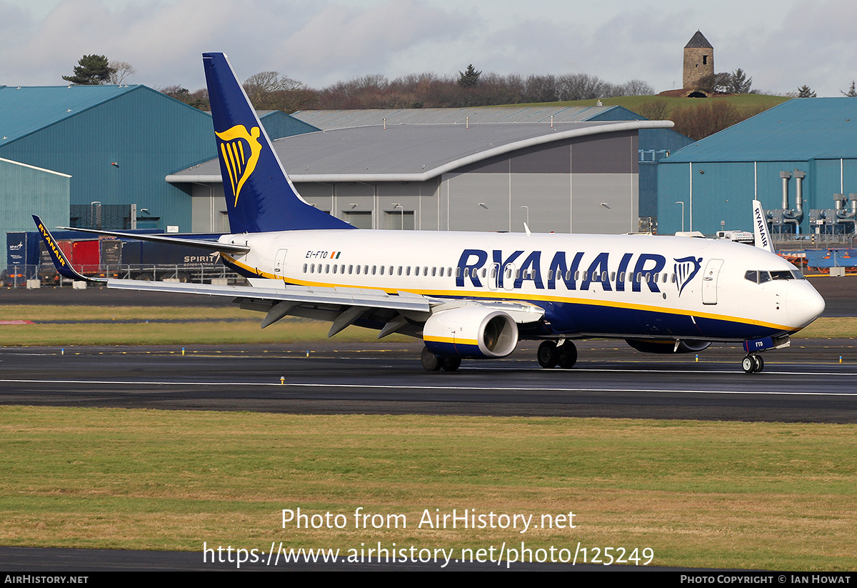 Aircraft Photo of EI-FTO | Boeing 737-800 | Ryanair | AirHistory.net #125249