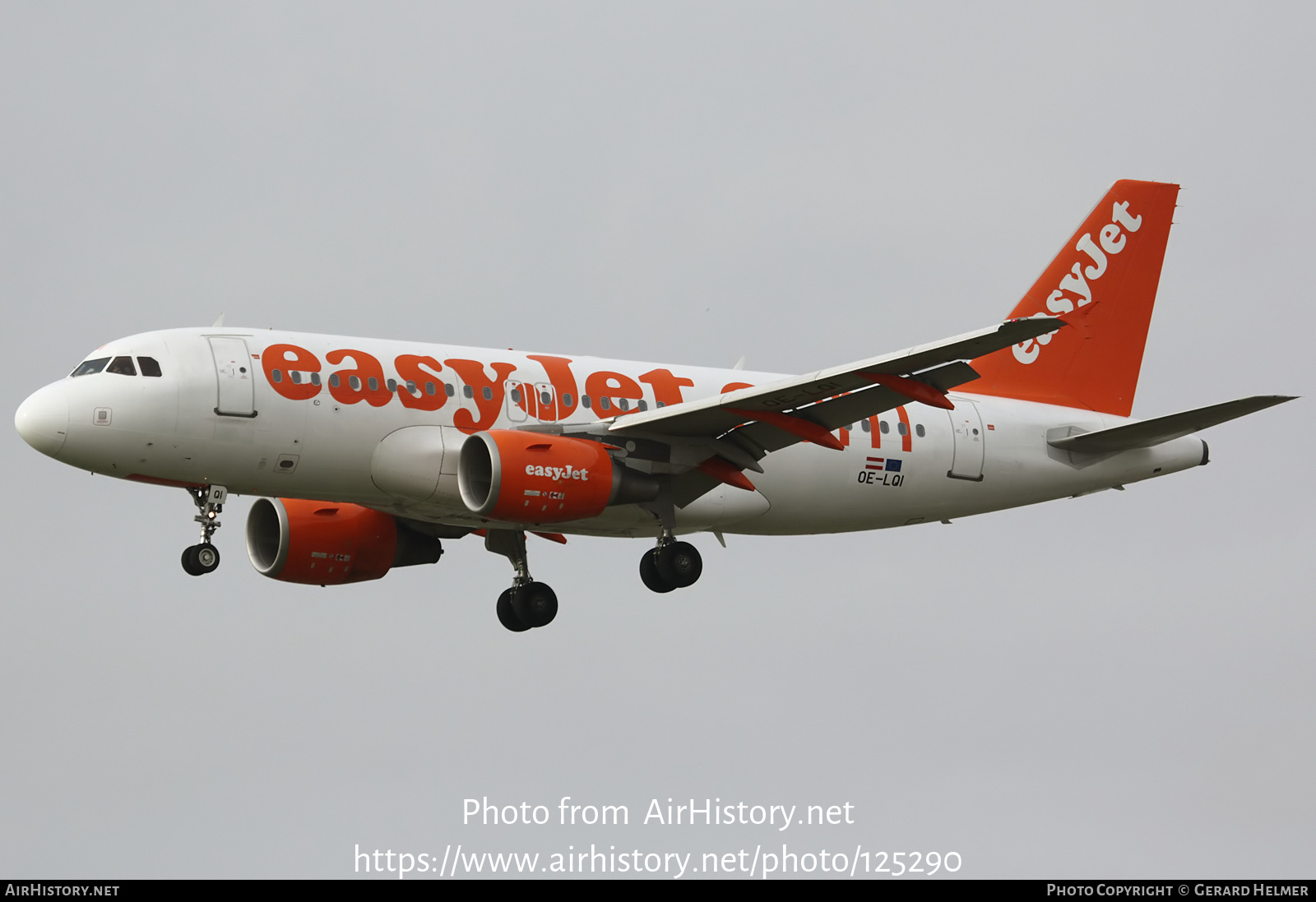 Aircraft Photo of OE-LQI | Airbus A319-111 | EasyJet | AirHistory.net #125290