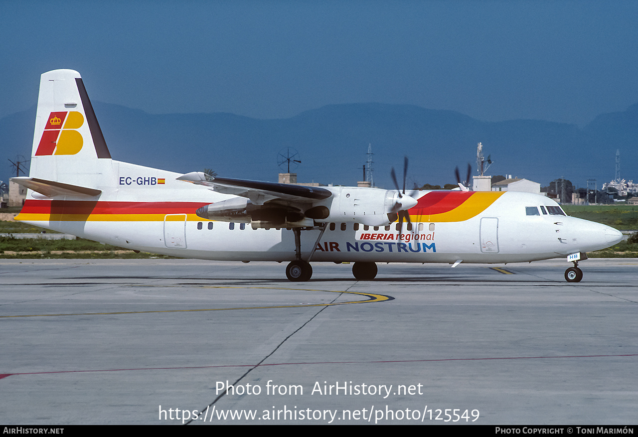 Aircraft Photo of EC-GHB | Fokker 50 | Iberia Regional | AirHistory.net #125549