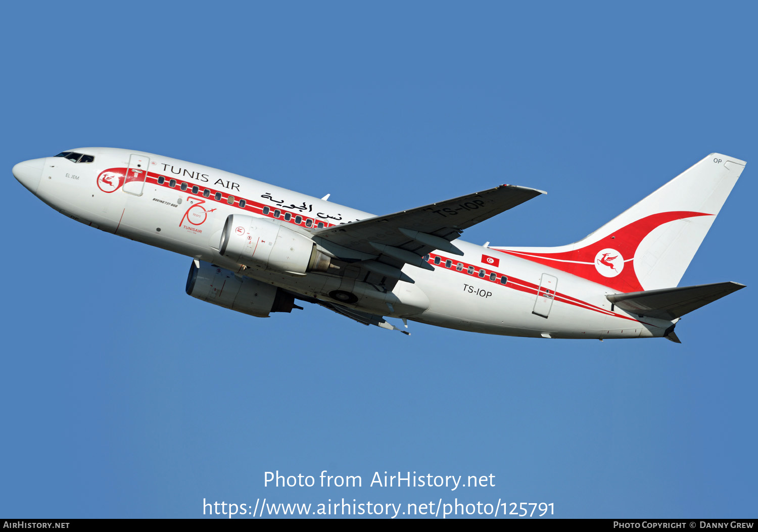 Aircraft Photo of TS-IOP | Boeing 737-6H3 | Tunisair | Tunis Air | AirHistory.net #125791