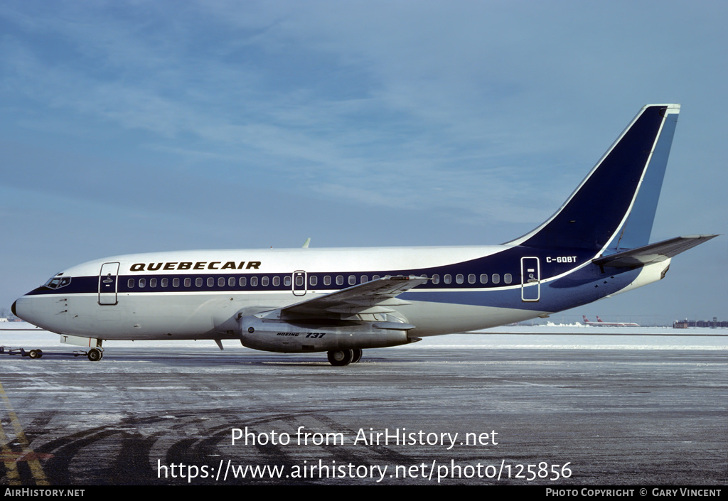 Aircraft Photo of C-GQBT | Boeing 737-2Q9/Adv | Quebecair | AirHistory.net #125856