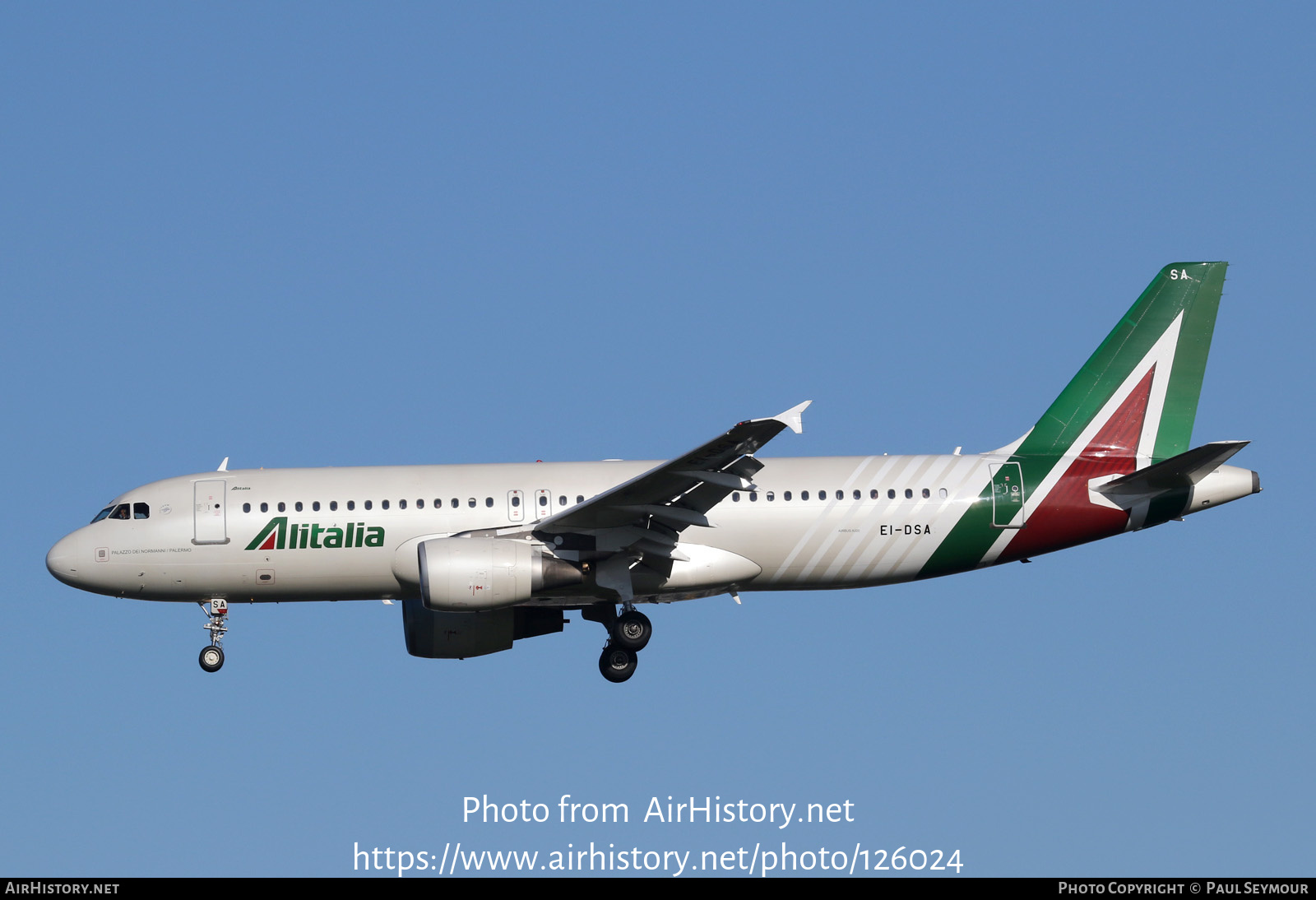 Aircraft Photo of EI-DSA | Airbus A320-216 | Alitalia | AirHistory.net #126024