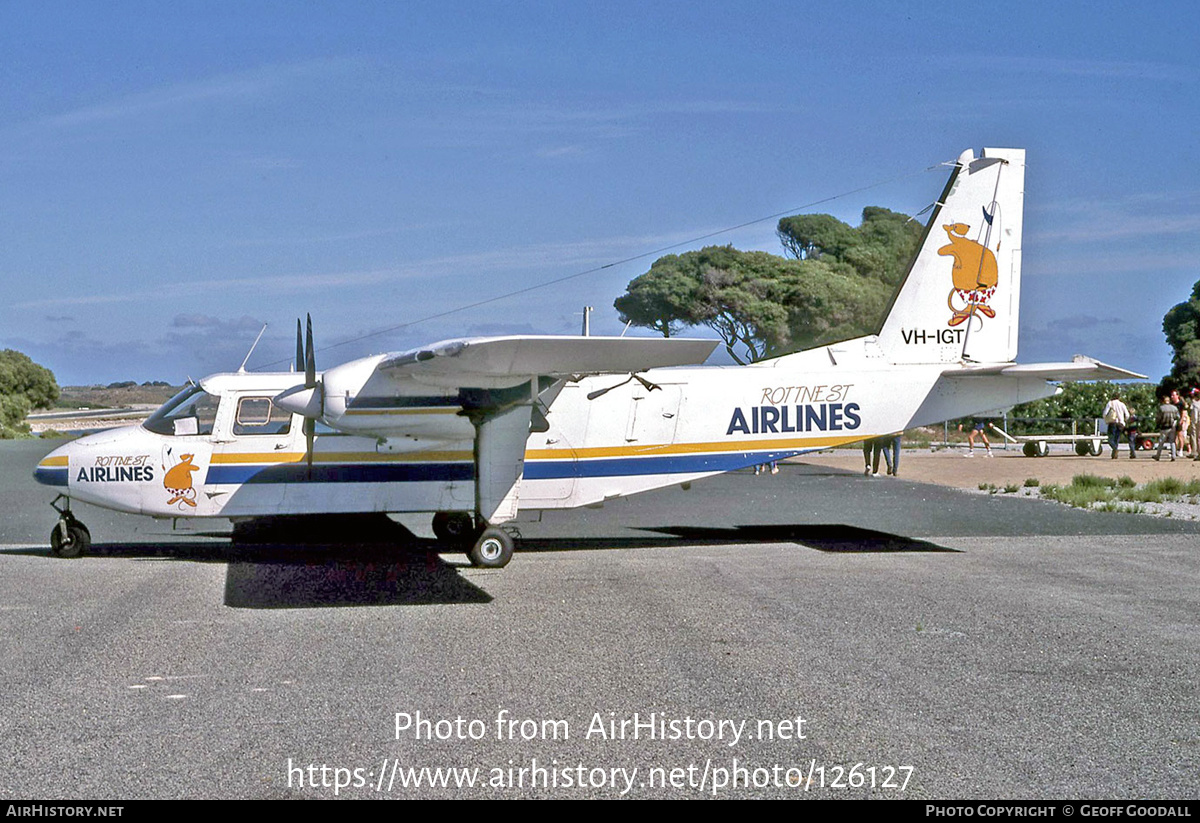 Aircraft Photo of VH-IGT | Britten-Norman BN-2A-20 Islander | Rottnest Airlines | AirHistory.net #126127