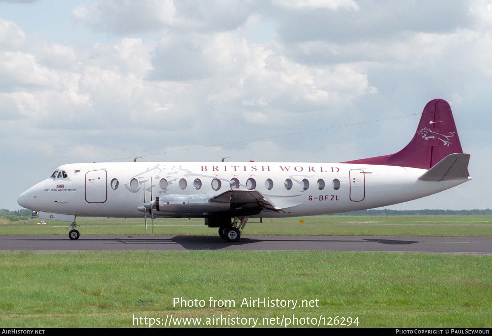 Aircraft Photo of G-BFZL | Vickers 836 Viscount | British World Airlines | AirHistory.net #126294