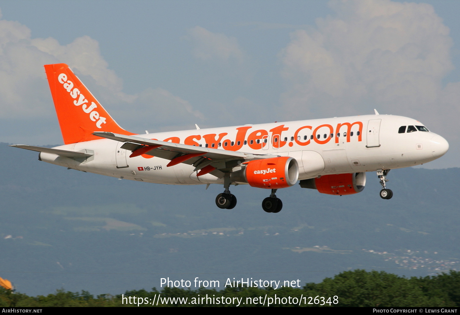 Aircraft Photo of HB-JYH | Airbus A319-111 | EasyJet | AirHistory.net #126348