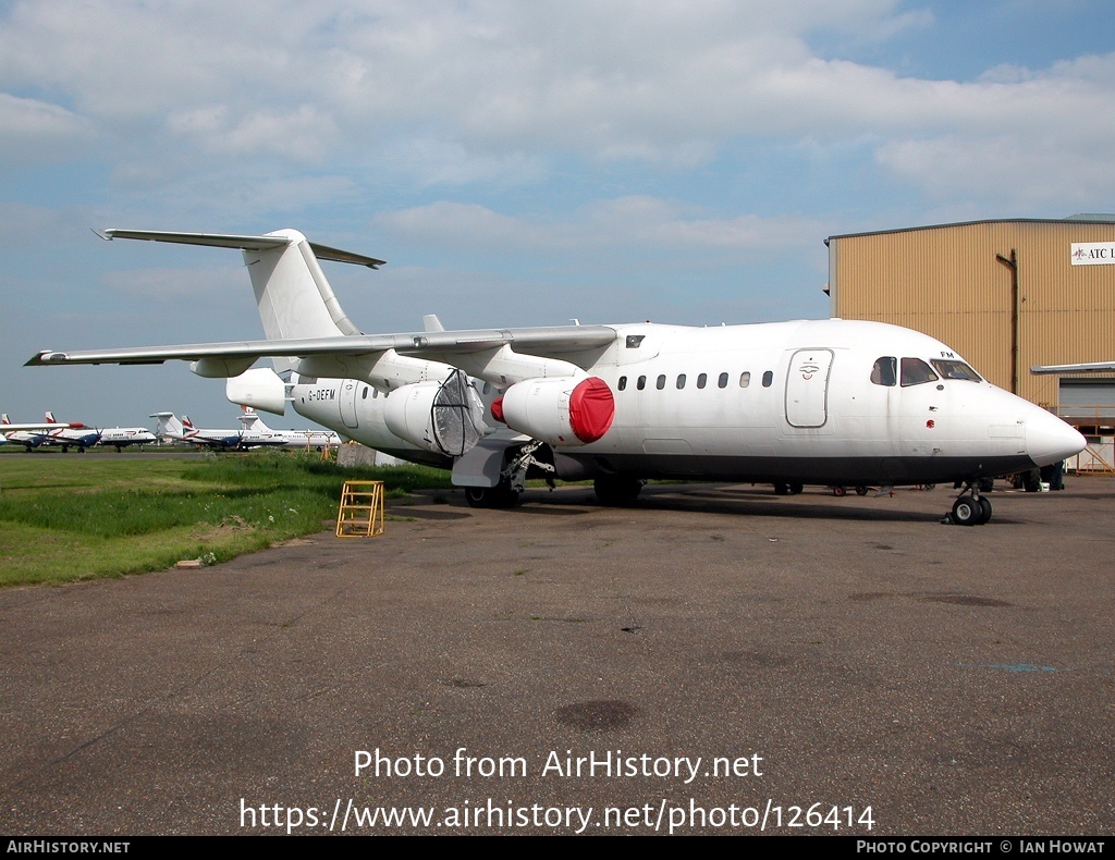 Aircraft Photo of G-DEFM | British Aerospace BAe-146-200 | Flightline | AirHistory.net #126414