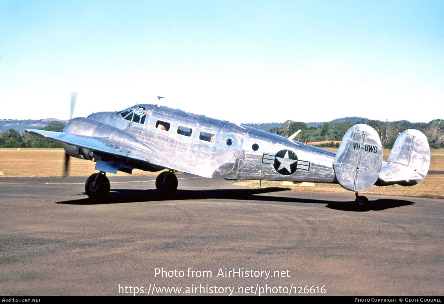 Aircraft Photo of VH-UWG | Beech D18S | Vintage Aircraft Joyflights | USA - Air Force | AirHistory.net #126616